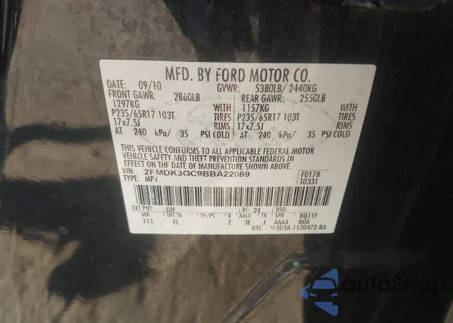 2FMDK3GC9BBA22069: 44115288