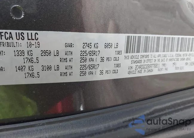 2C4RDGCG5KR776811: 44115384