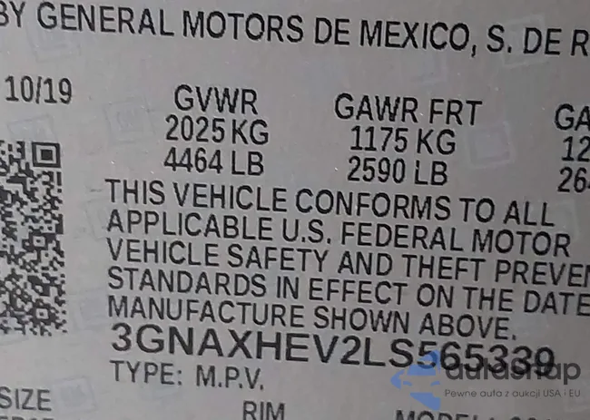 3GNAXHEV2LS565339: 44115398