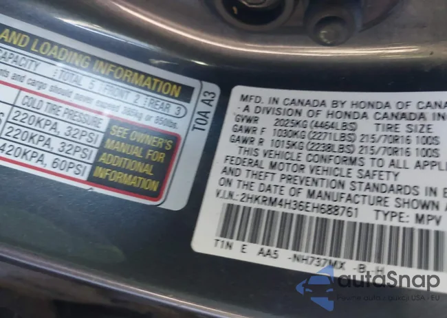 2HKRM4H36EH688761: 44115445