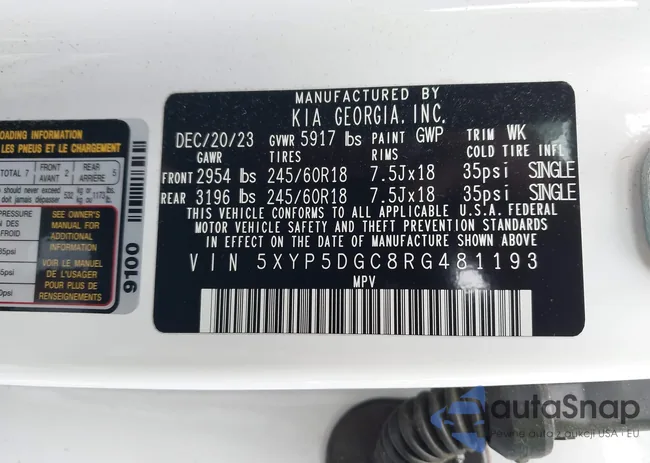 5XYP5DGC8RG481193: 44115493