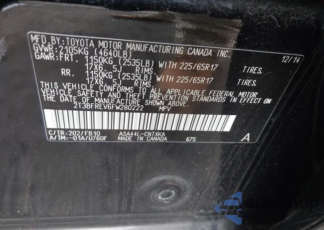 2T3BFREV6FW280222: 44116572