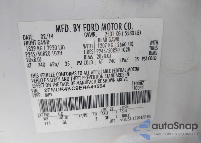 2FMDK4KC9EBA49564: 44116591