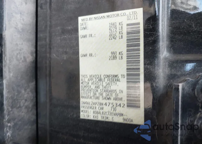 1N4AL2AP2BN475342: 44116614