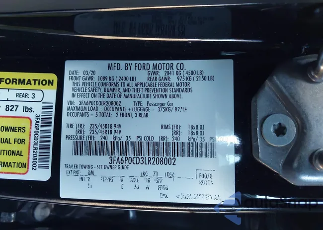 3FA6P0CD3LR208002: 44116654