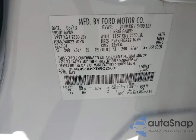 2FMDK3AKXDBC25832: 44116672