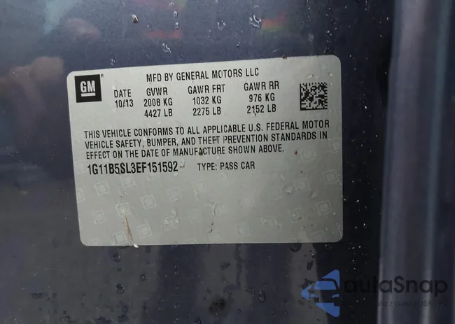 1G11B5SL3EF151592: 44116757