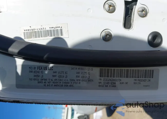 2C3CDZAG3HH531724: 44116767