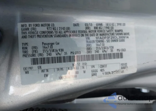 1FADP3F29DL300914: 44116798