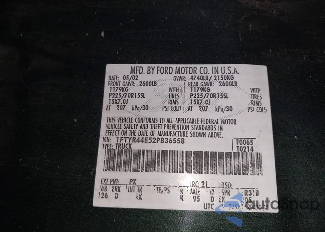 1FTYR44E52PB36558: 44116888