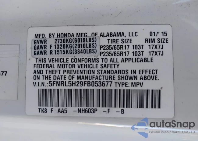 5FNRL5H29FB053677: 44116911