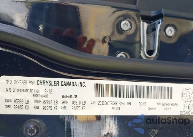 2C3CCADT6CH315274: 44116921