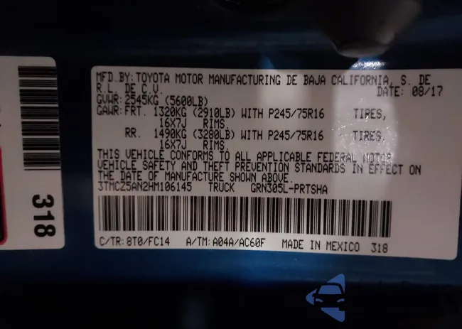 3TMCZ5AN2HM106145: 44117007