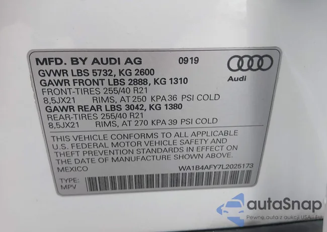 WA1B4AFY7L2025173: 44117067