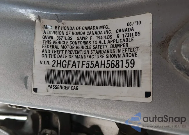2HGFA1F55AH568159: 44116134