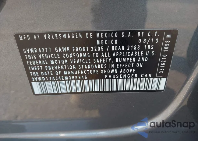 3VWD17AJ4EM369945: 44116137