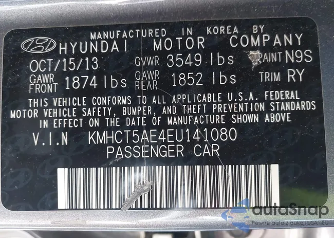 KMHCT5AE4EU141080: 44116232