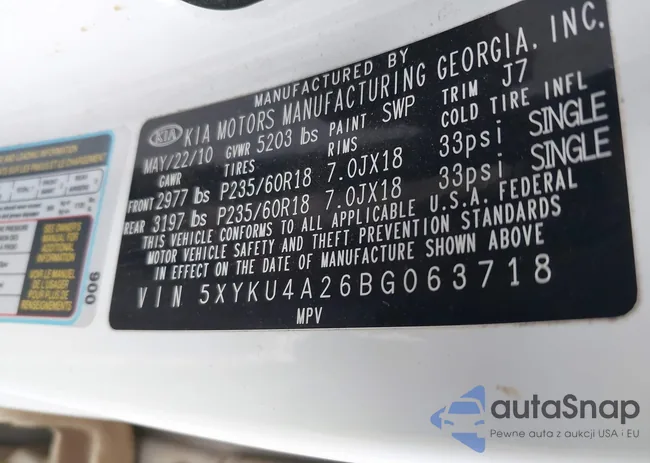 5XYKU4A26BG063718: 44116269