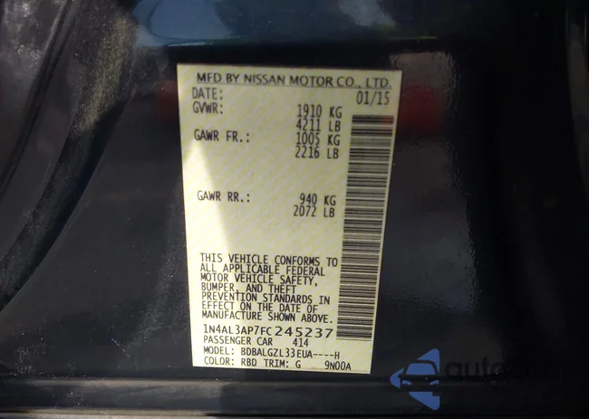 1N4AL3AP7FC245237: 44116452