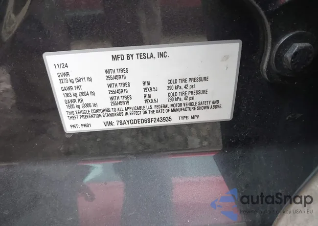 7SAYGDED6SF243935: 44117510