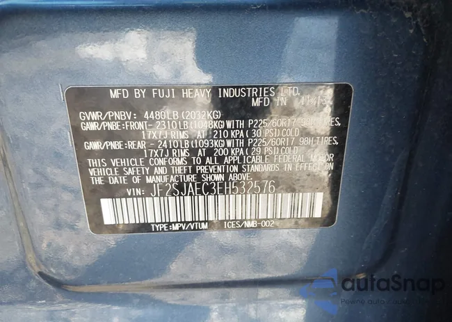 JF2SJAEC3EH532576: 44117532