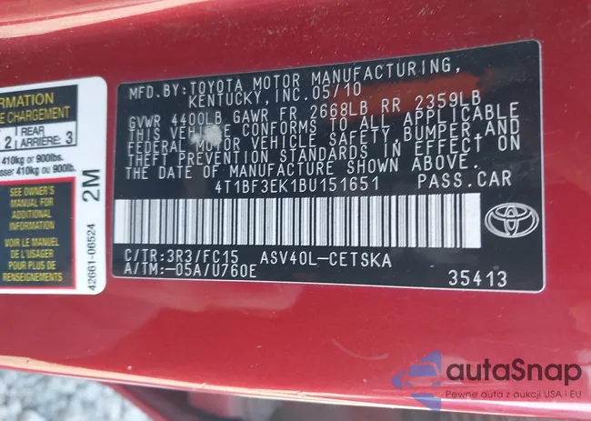 4T1BF3EK1BU151851: 44117536