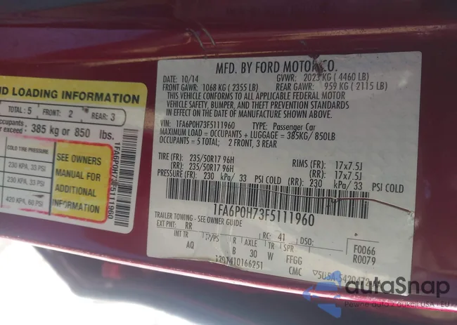 1FA6P0H73F5111960: 44117560