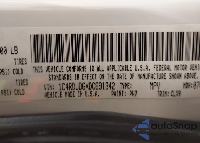 1C4RDJDGXDC691342: 44117585