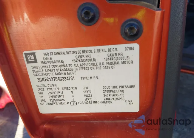 3GNEC12T84G334781: 44117674