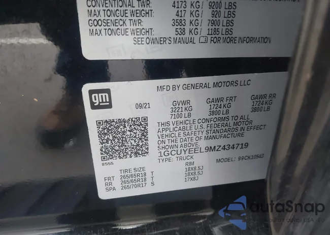 1GCUYEEL9MZ434719: 44117691