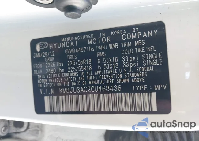 KM8JU3AC2CU468436: 44117714