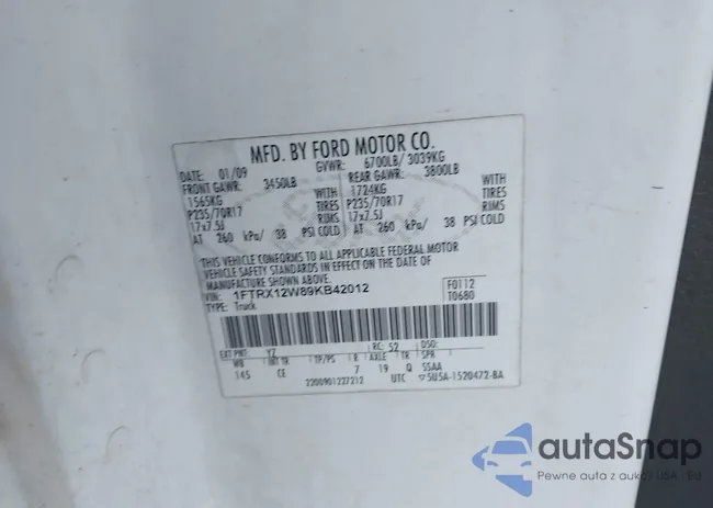 1FTRX12W89KB42012: 44117728