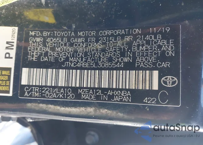 JTNC4RBE5L3085544: 44117831