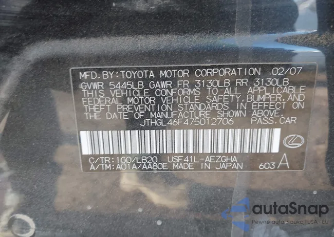 JTHGL46F475012706: 44117853