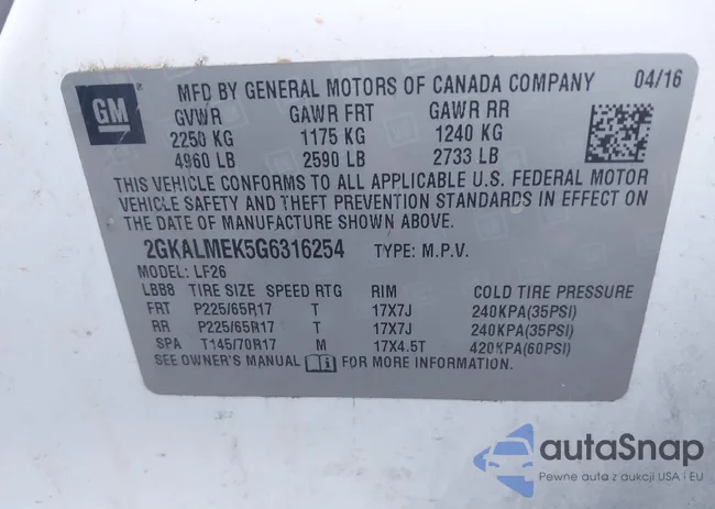 2GKALMEK5G6316254: 44117861