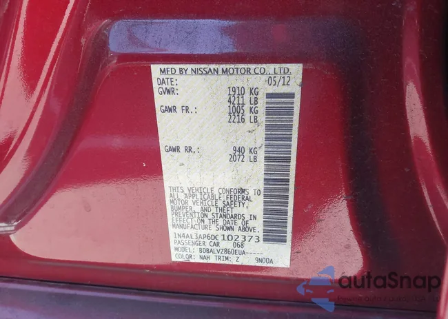 1N4AL3AP6DC102373: 44117862