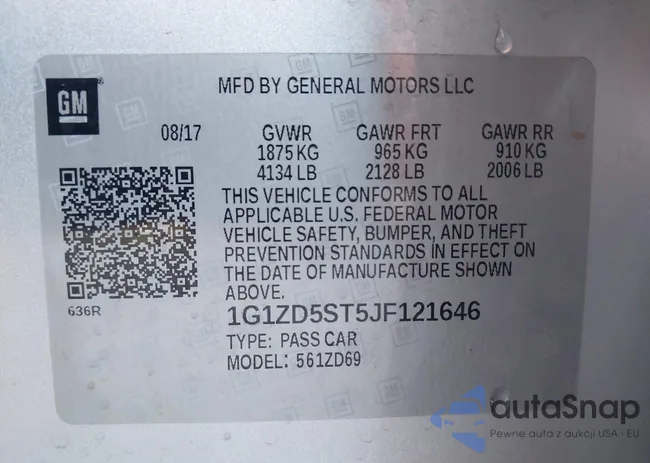 1G1ZD5ST5JF121646: 44117924