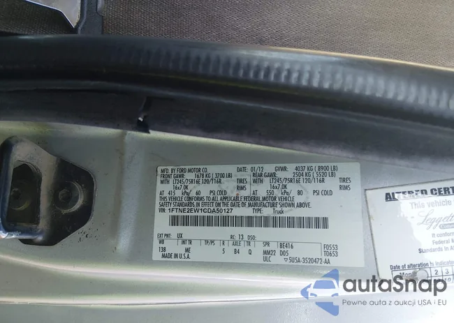 1FTNE2EW1CDA50127: 44117930