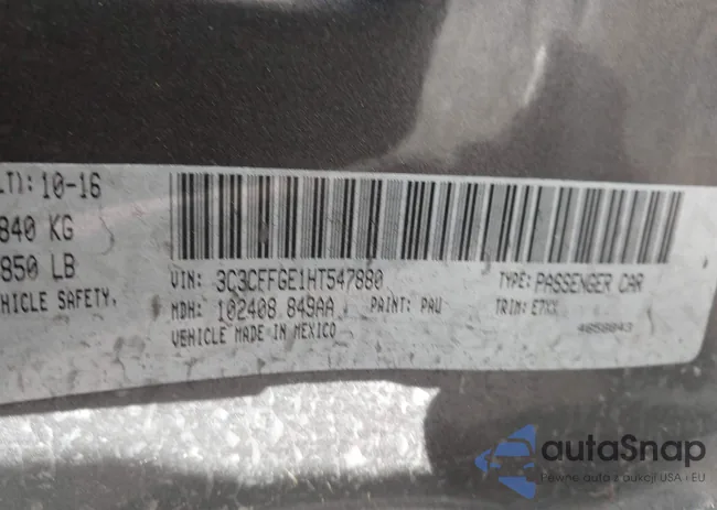 3C3CFFGE1HT547880: 44117931