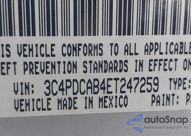 3C4PDCAB4ET247259: 44117940