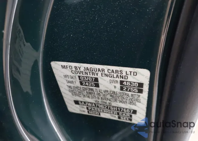 SAJWA79B27SH17667: 44118097