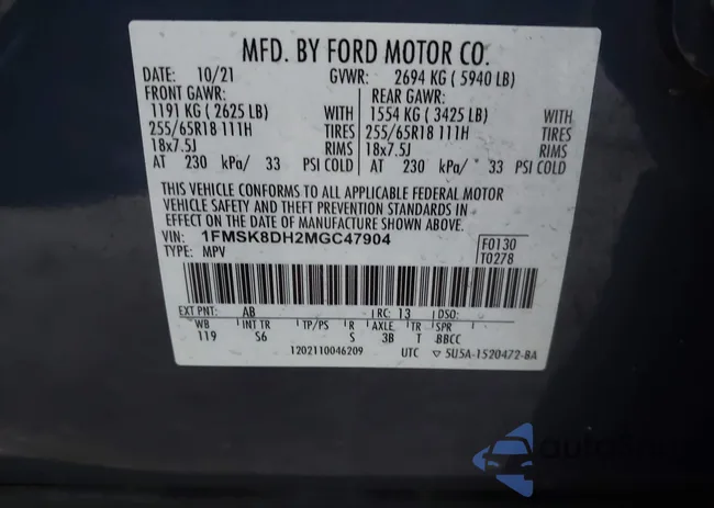 1FMSK8DH2MGC47904: 44117178