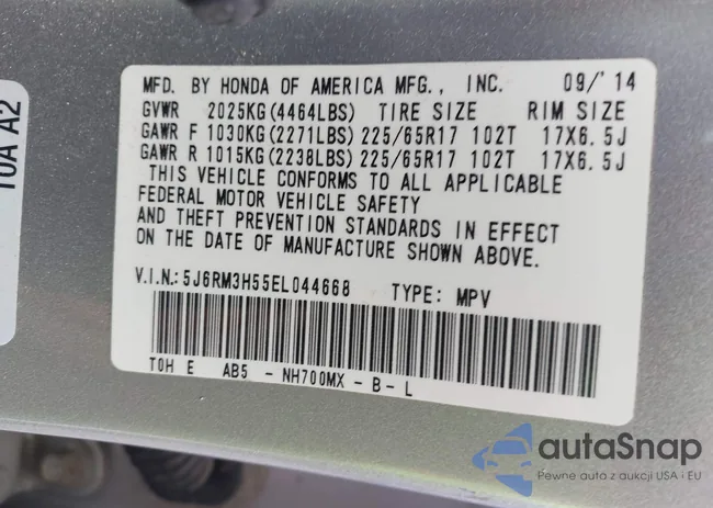 5J6RM3H55EL044668: 44117265