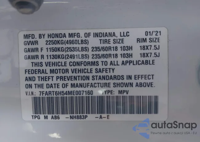 7FART6H54ME007160: 44117322