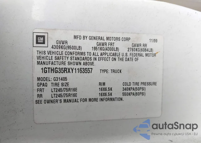1GTHG35RXY1163557: 44117344