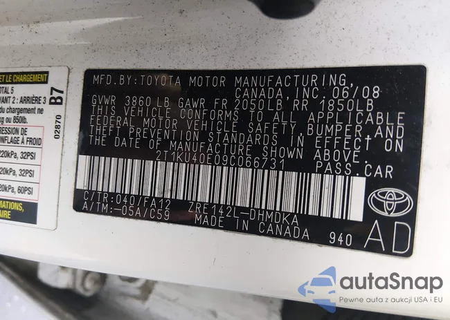 2T1KU40E09C066731: 44117363