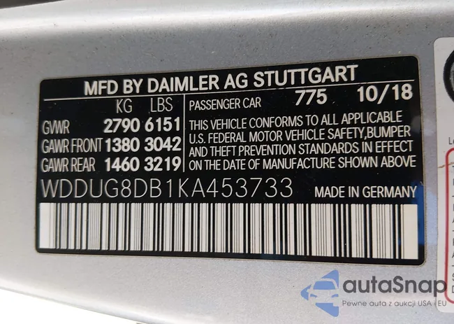 WDDUG8DB1KA453733: 44117404