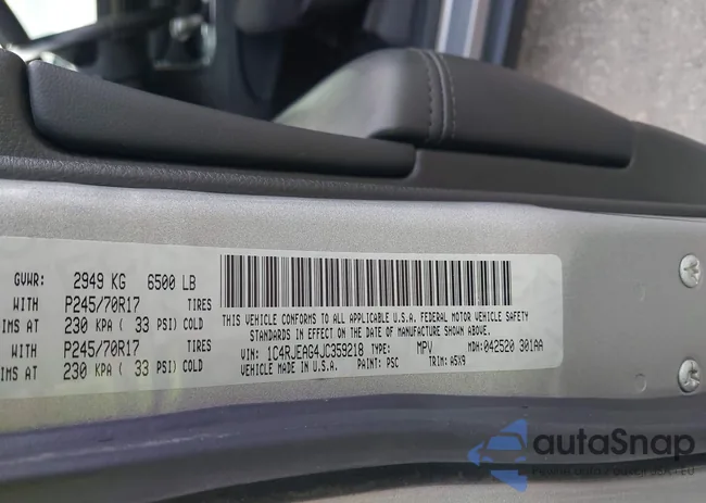 1C4RJEAG4JC359218: 44117418