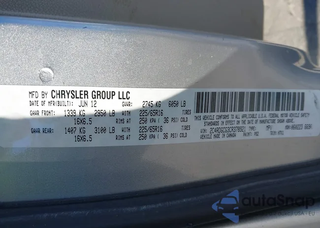 2C4RDGCG3CR378921: 44117429