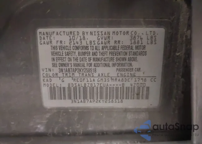 3N1AB7AP2KY258518: 44117438